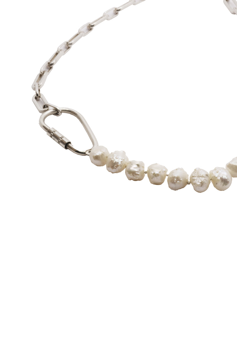 Popcorn Necklace - Sterling Silver & Pearls