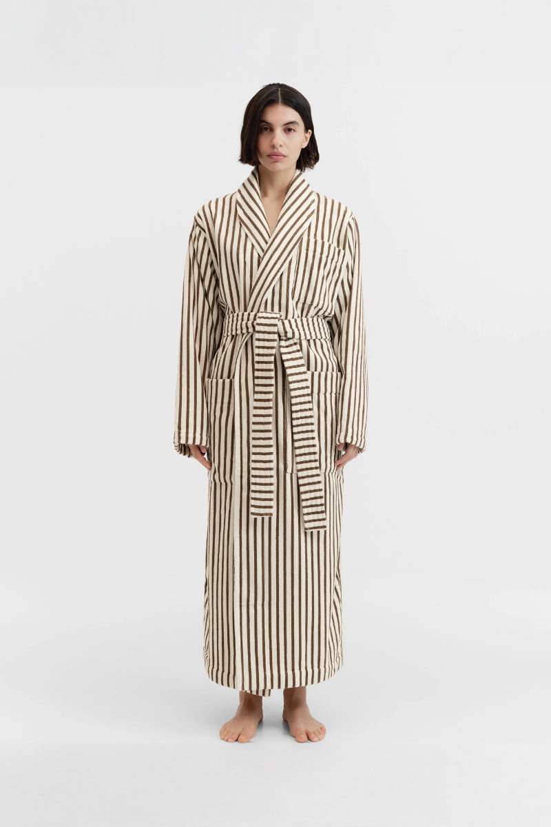 Tekla Bathrobe - Kodiak Stripe