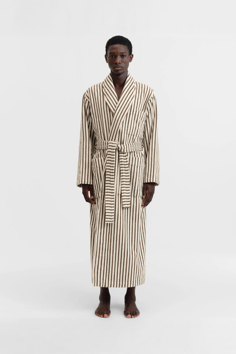 Tekla Bathrobe - Kodiak Stripe