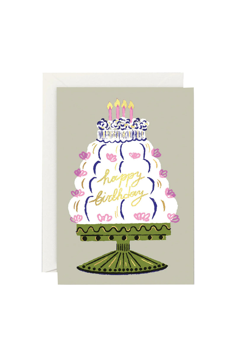 Happy Birthday Cake by Rozalina Burkova - Greeting Card