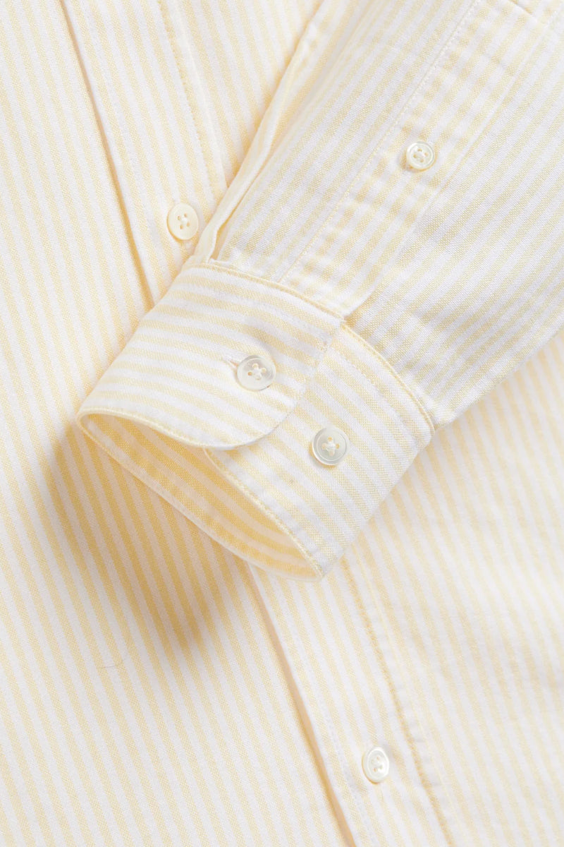 Belavista Stripe Button Down Shirt - Yellow/White