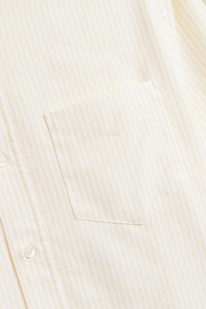 Belavista Stripe Button Down Shirt - Yellow/White