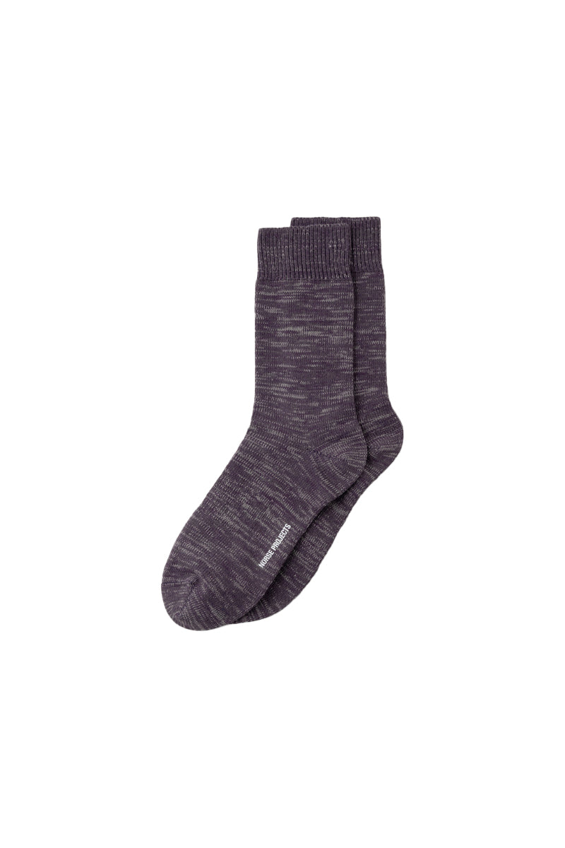Bykle Heavy Cotton Twist Sock - Violet