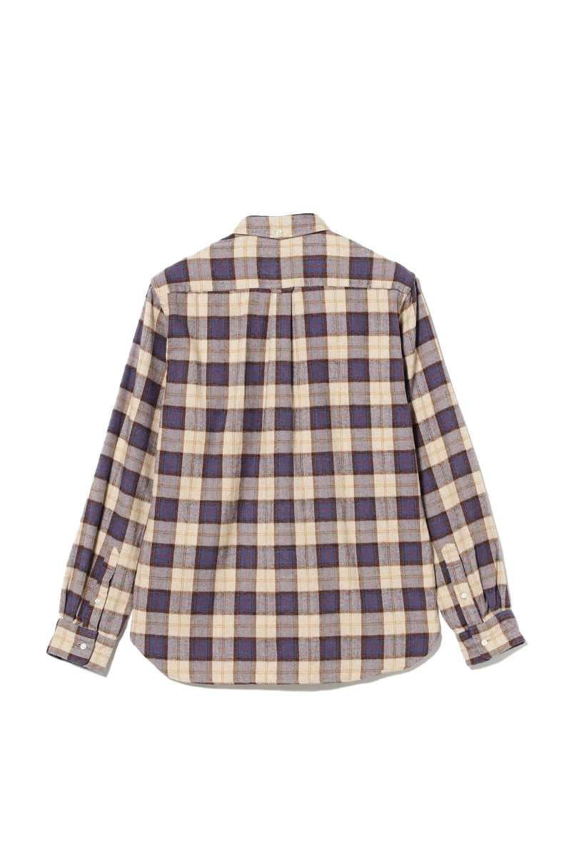 Herringbone Plaid Button Down Shirt - White Check