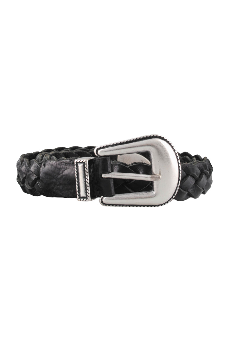 Molebo M2423 Belt - Black Hand Braided