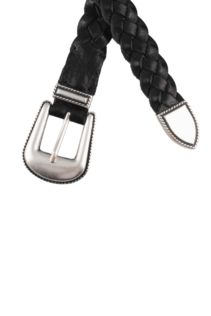 Molebo M2423 Belt - Black Hand Braided
