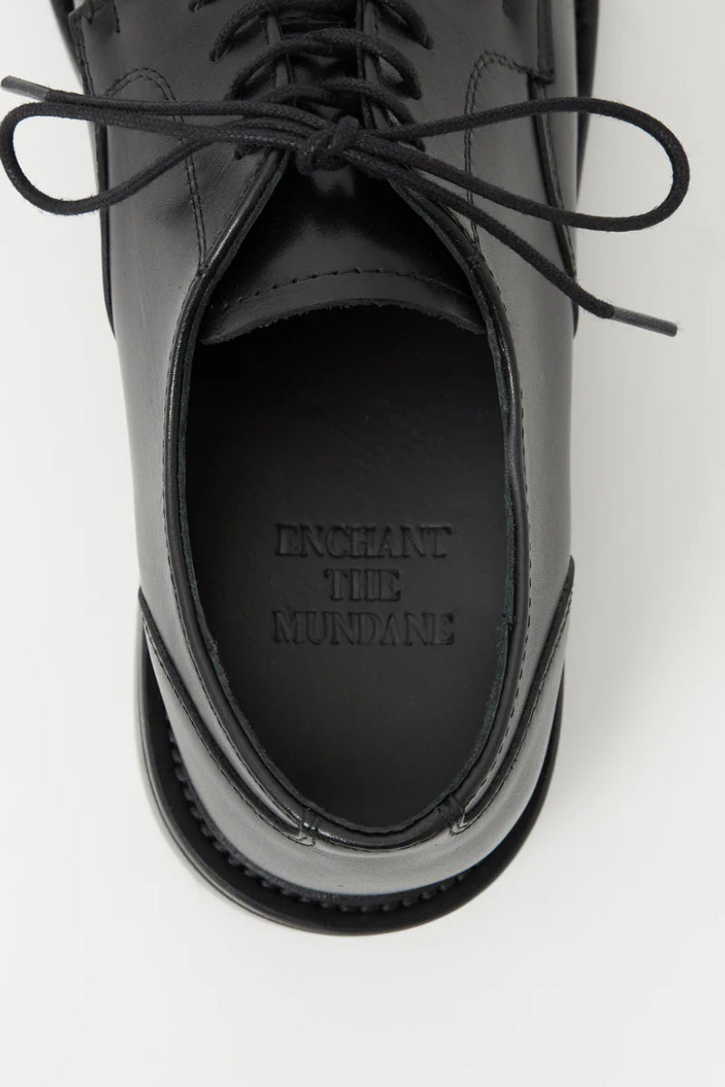 Mid-Heel Derby - Calfskin Black