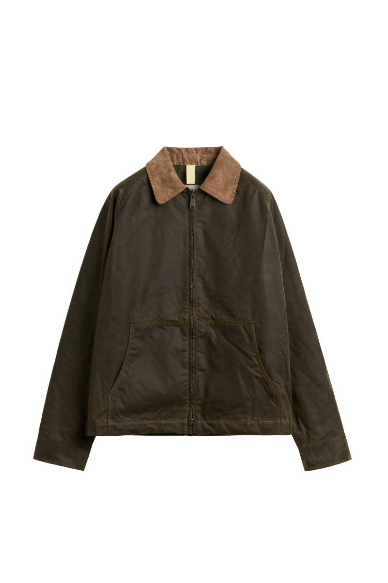 Carter Wax Zip Jacket - Light Olive