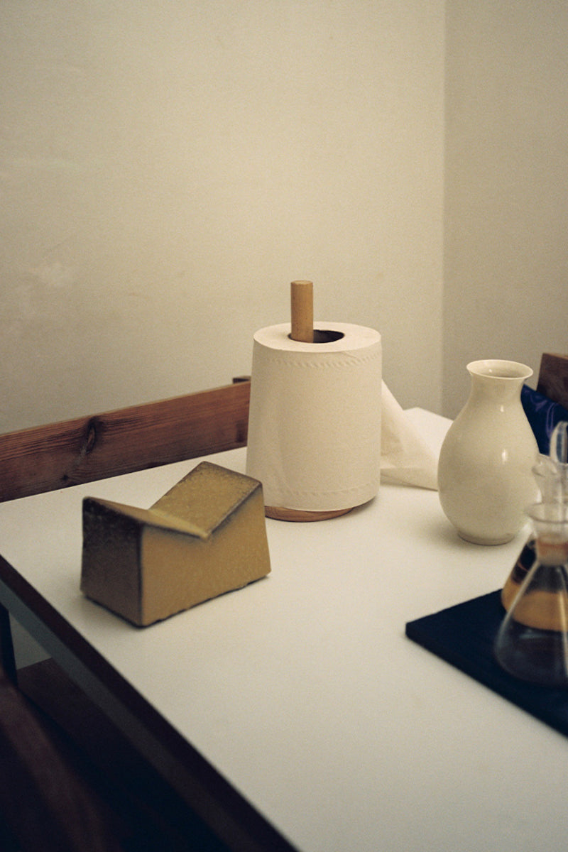 Ceramic Bookstand - Beige Glazed Ceramic