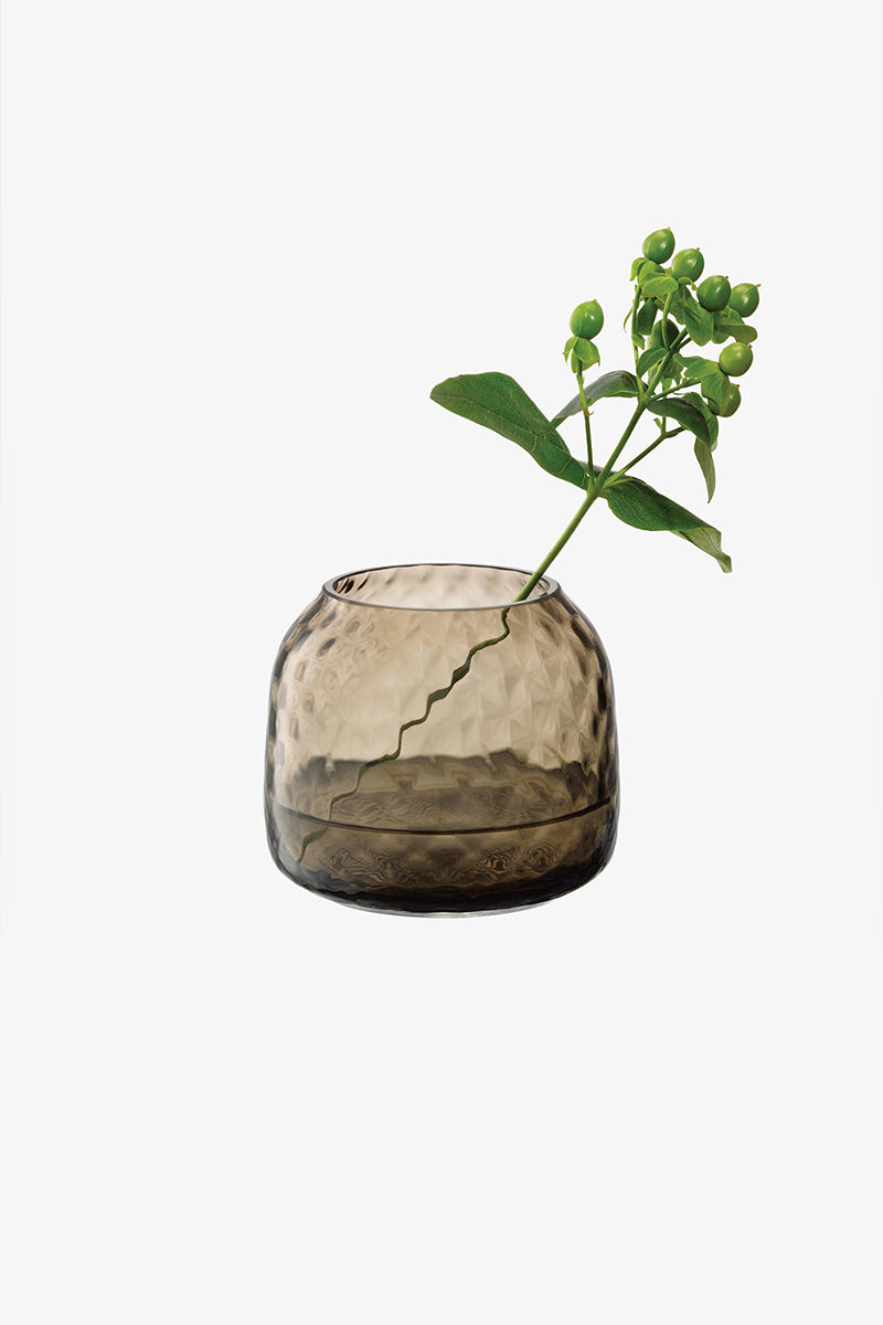 Dapple Votive Vase/Tea Light - Earth Brown