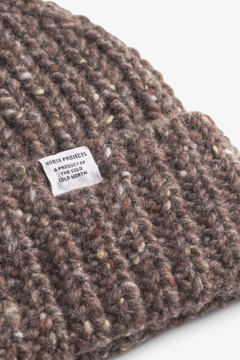 Daniel Donegal Rib Beanie - Seal Brown