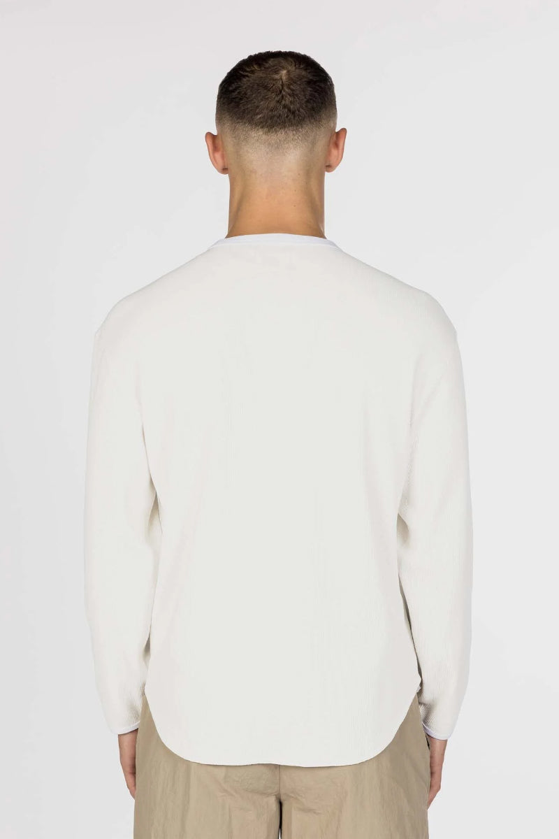 Dry Waffle Long Sleeve Tee - Off White