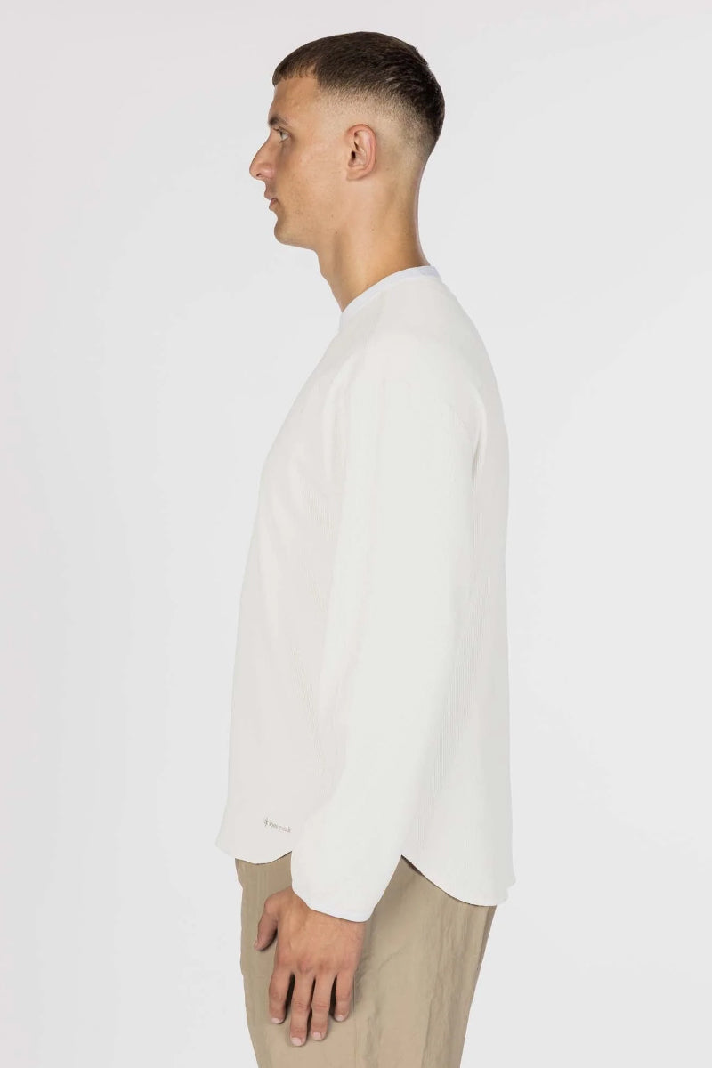 Dry Waffle Long Sleeve Tee - Off White