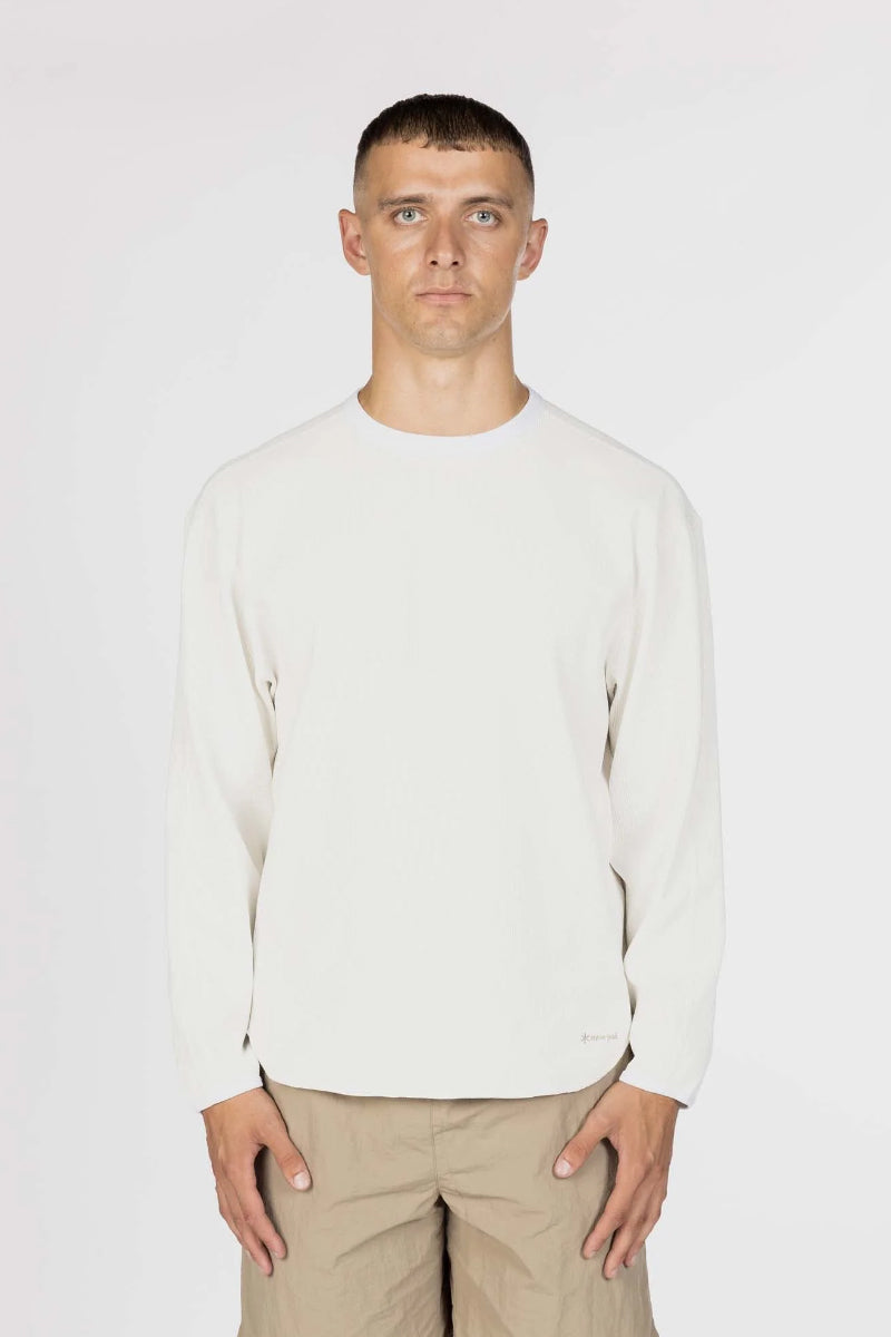Dry Waffle Long Sleeve Tee - Off White