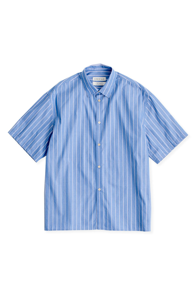 Elio Short Sleeve Shirt - Blue Riviera Stripe