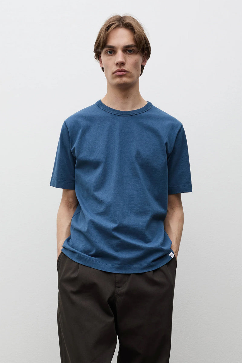 Elmelunde Soft Compact Cotton Tee Shirt - Dark Blue