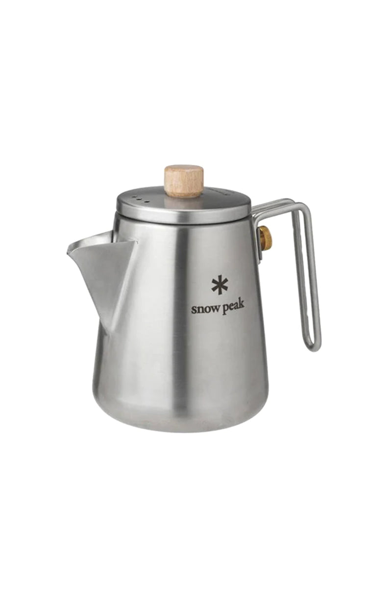 Field Barista Kettle - Stainless Steel, Brass, Natural Wood