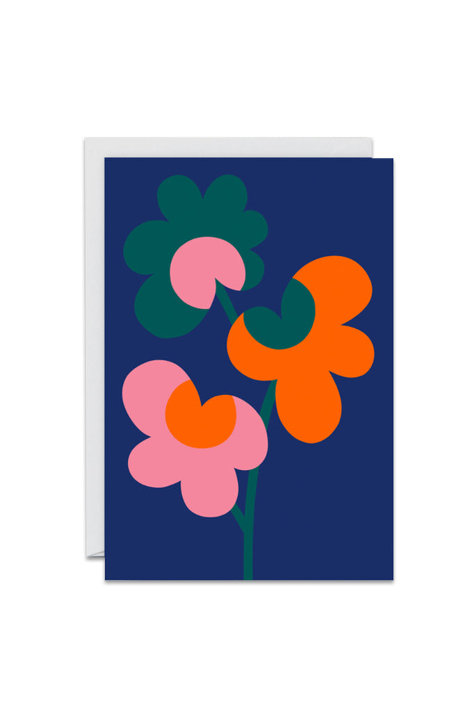 Flower Trio by Micke Lindebergh - Greeting Card