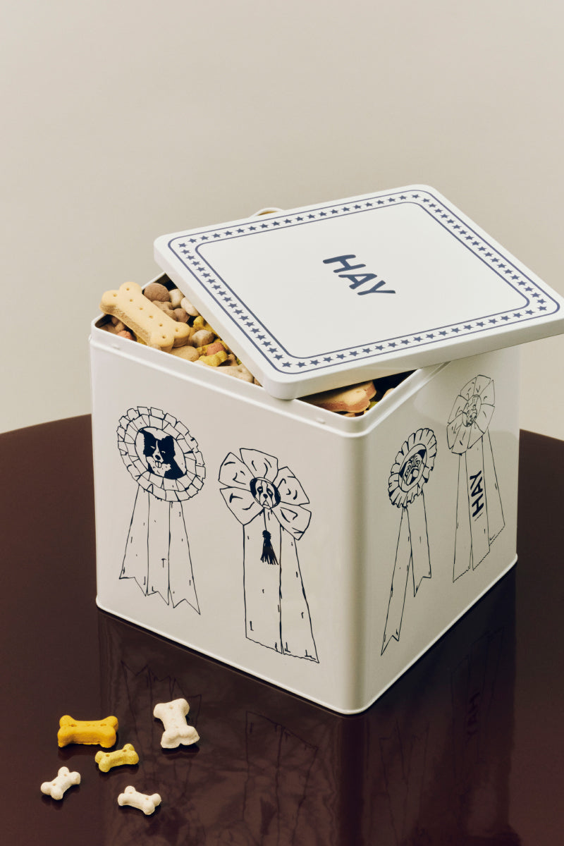 HAY Dogs Food Storage Tin - Blue/White