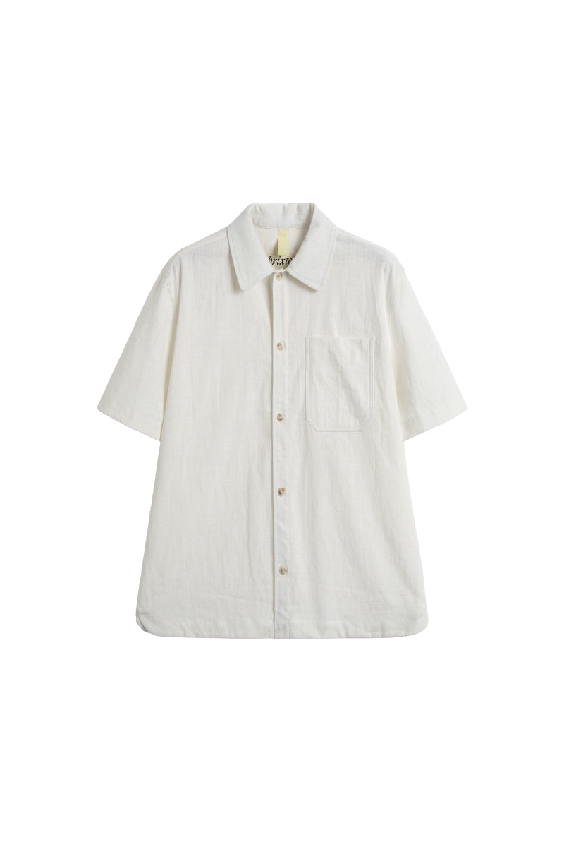 Frank Short Sleeve Shirt - Linen Cream