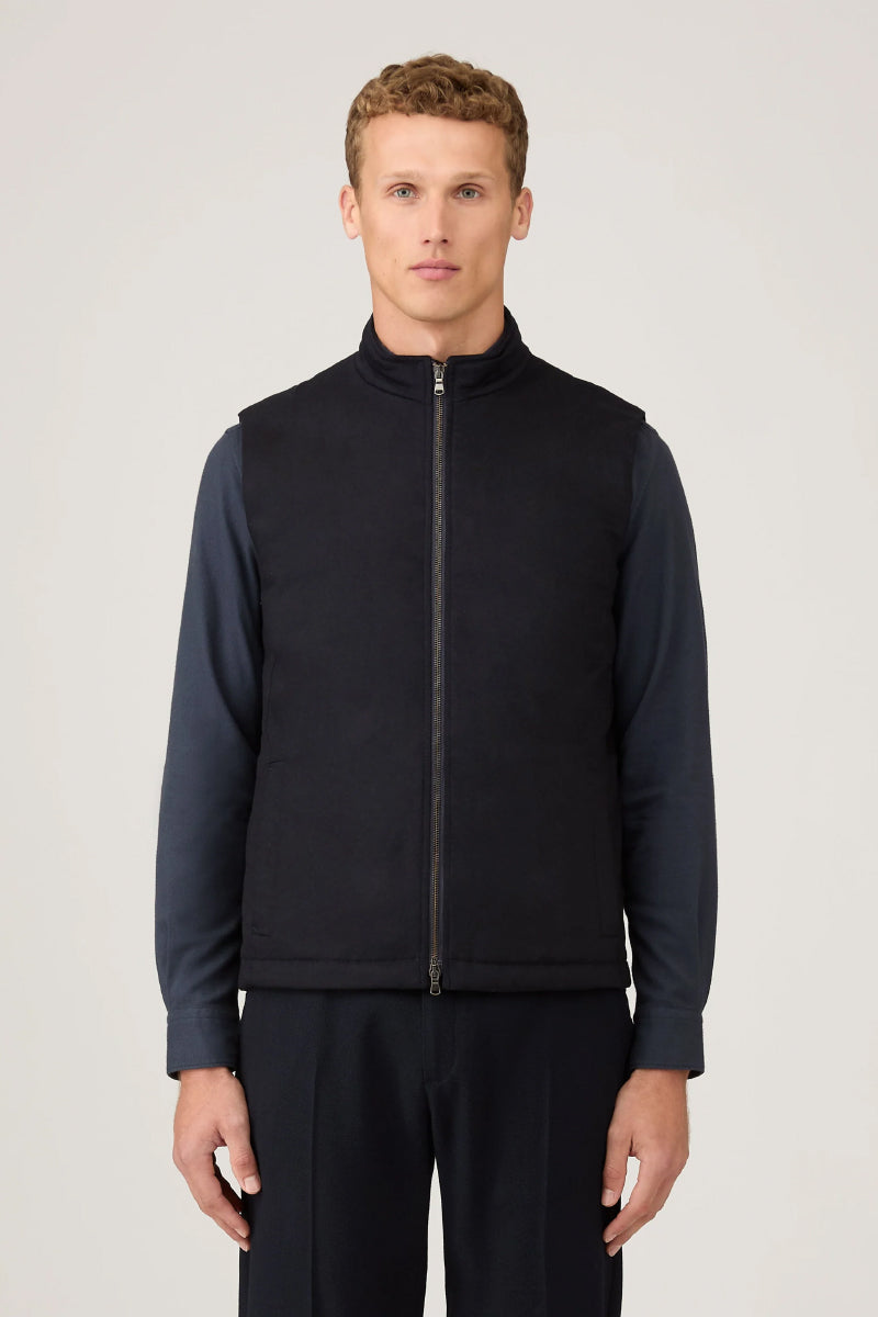 Wool Cashmere Gilet - Dark Navy