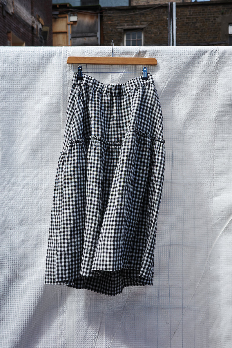 Winnie Skirt - Black & White Gingham