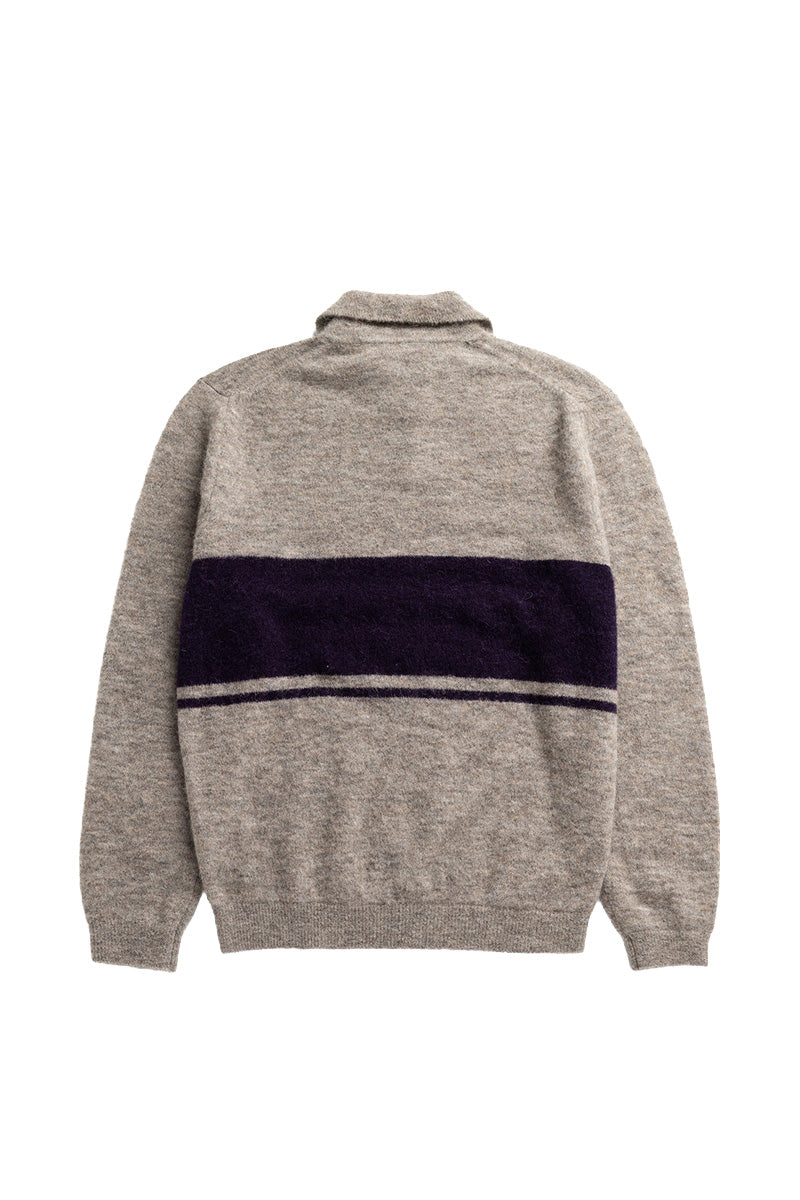 Gudme Baby Alpaca Stripe Polo - Walnut