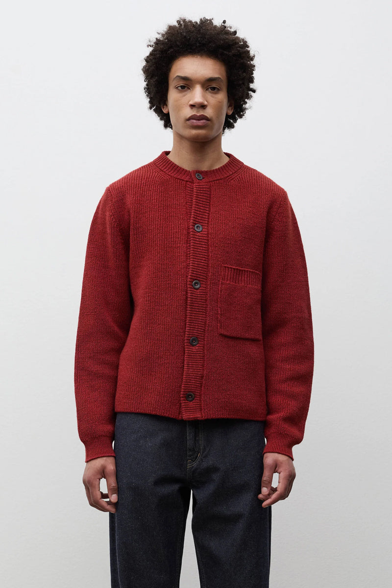 Gullverket Cotton Wool Rib Cardigan - Cowhide
