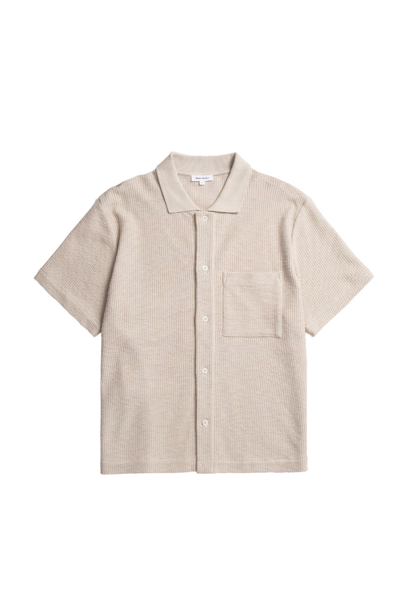 Gustav Crochet Jersey Shirt - Oatmeal