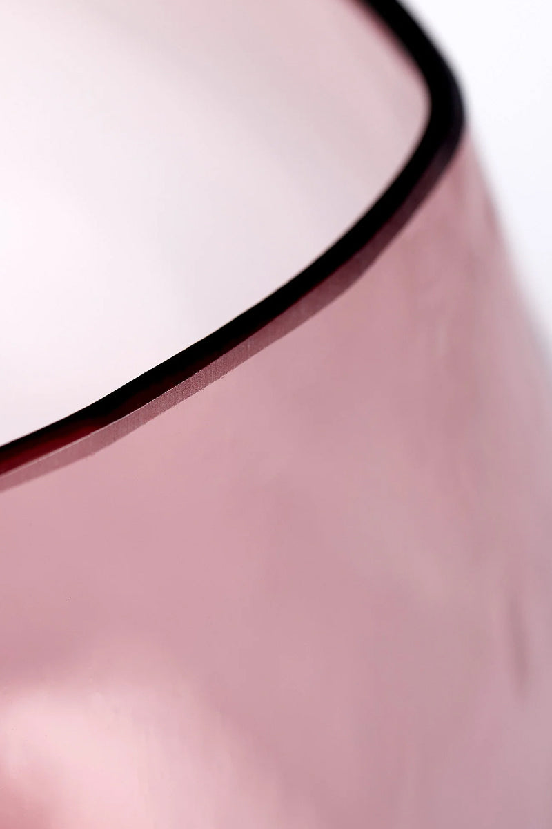 Hammered Glass Vase - Mauve