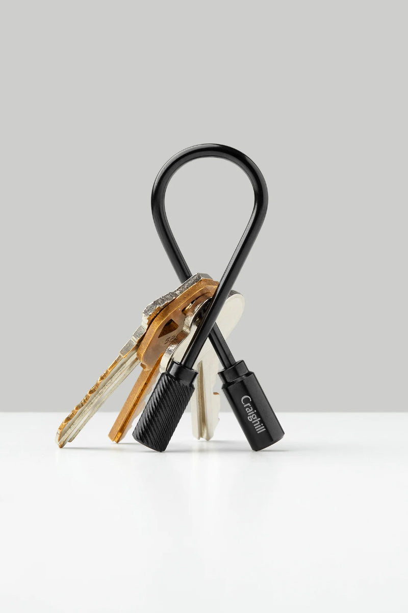 Closed Helix Keyring - Black