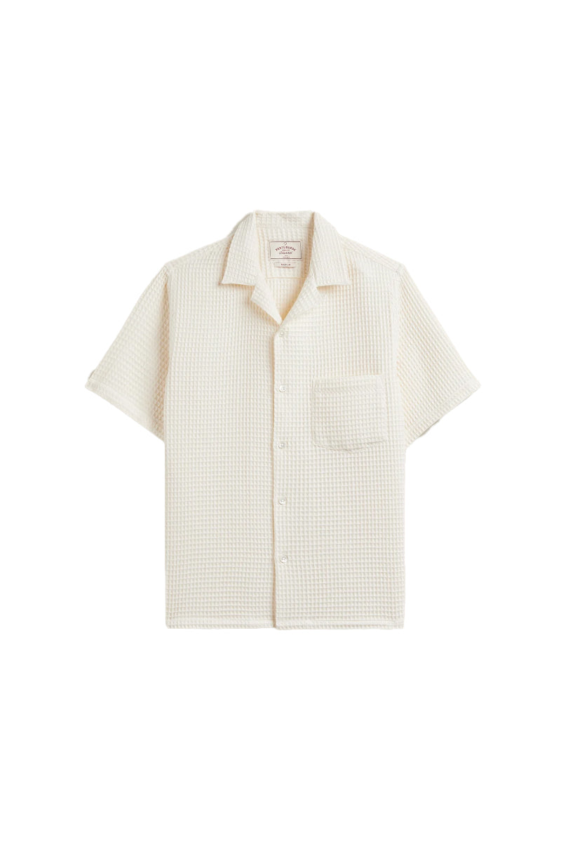 Honeycomb Short Sleeve Shirt - White