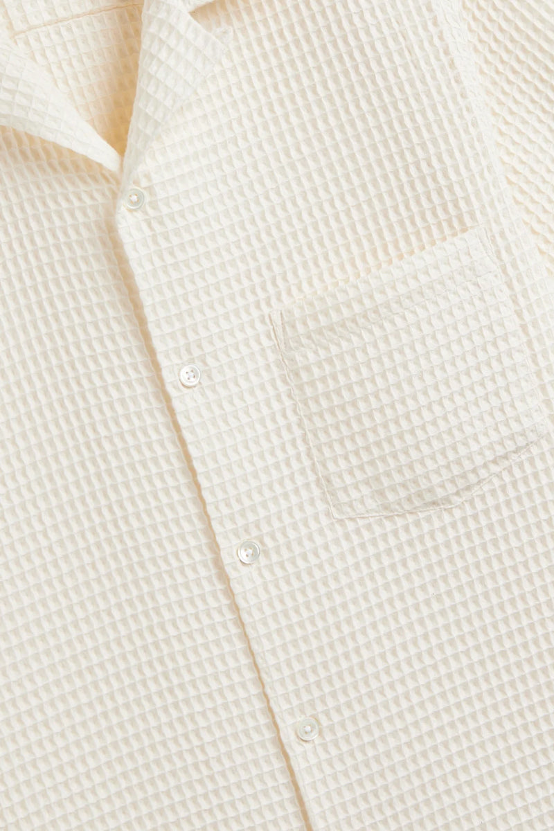 Honeycomb Short Sleeve Shirt - White
