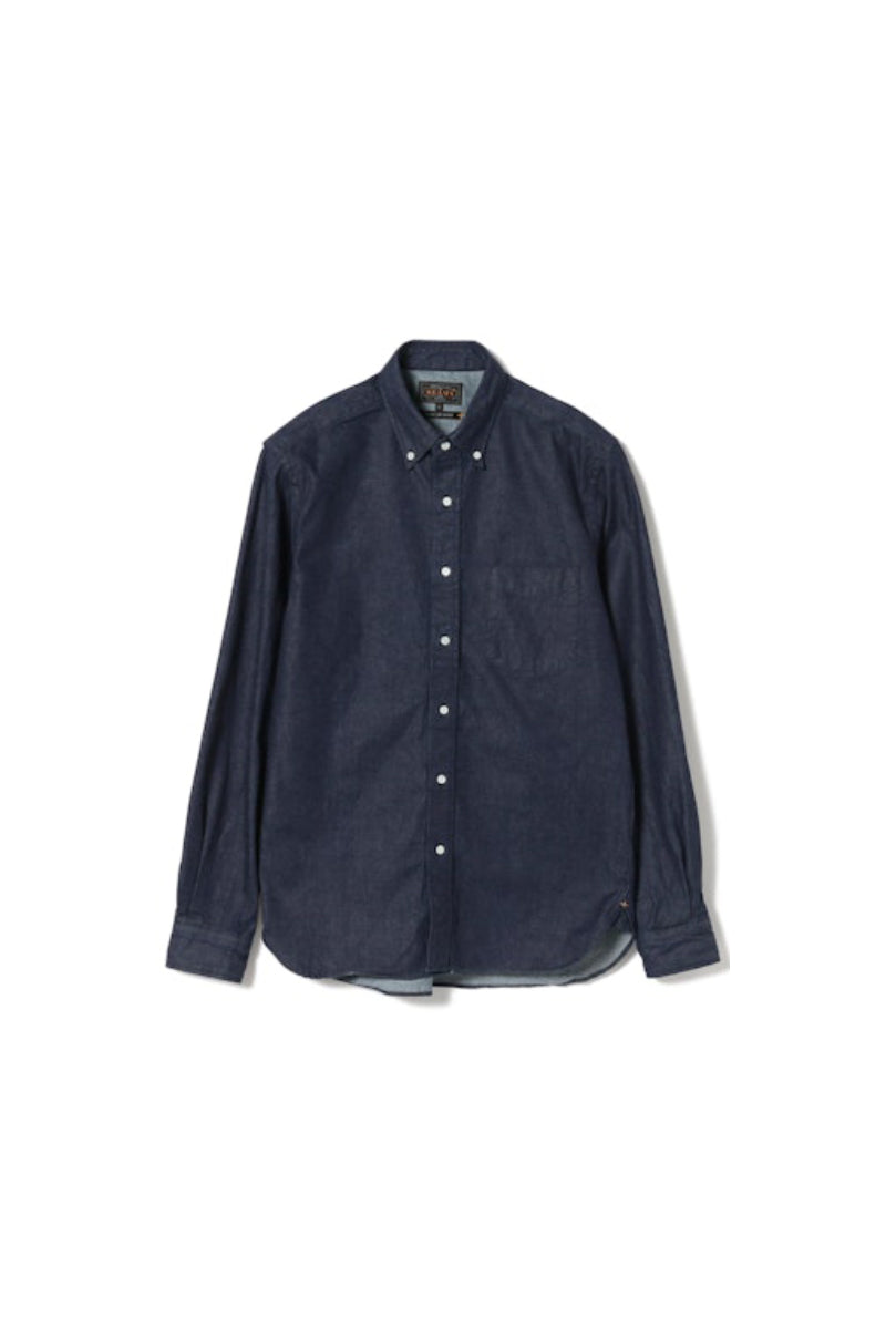 Beams Plus Button Down Oxford Shirt - Indigo