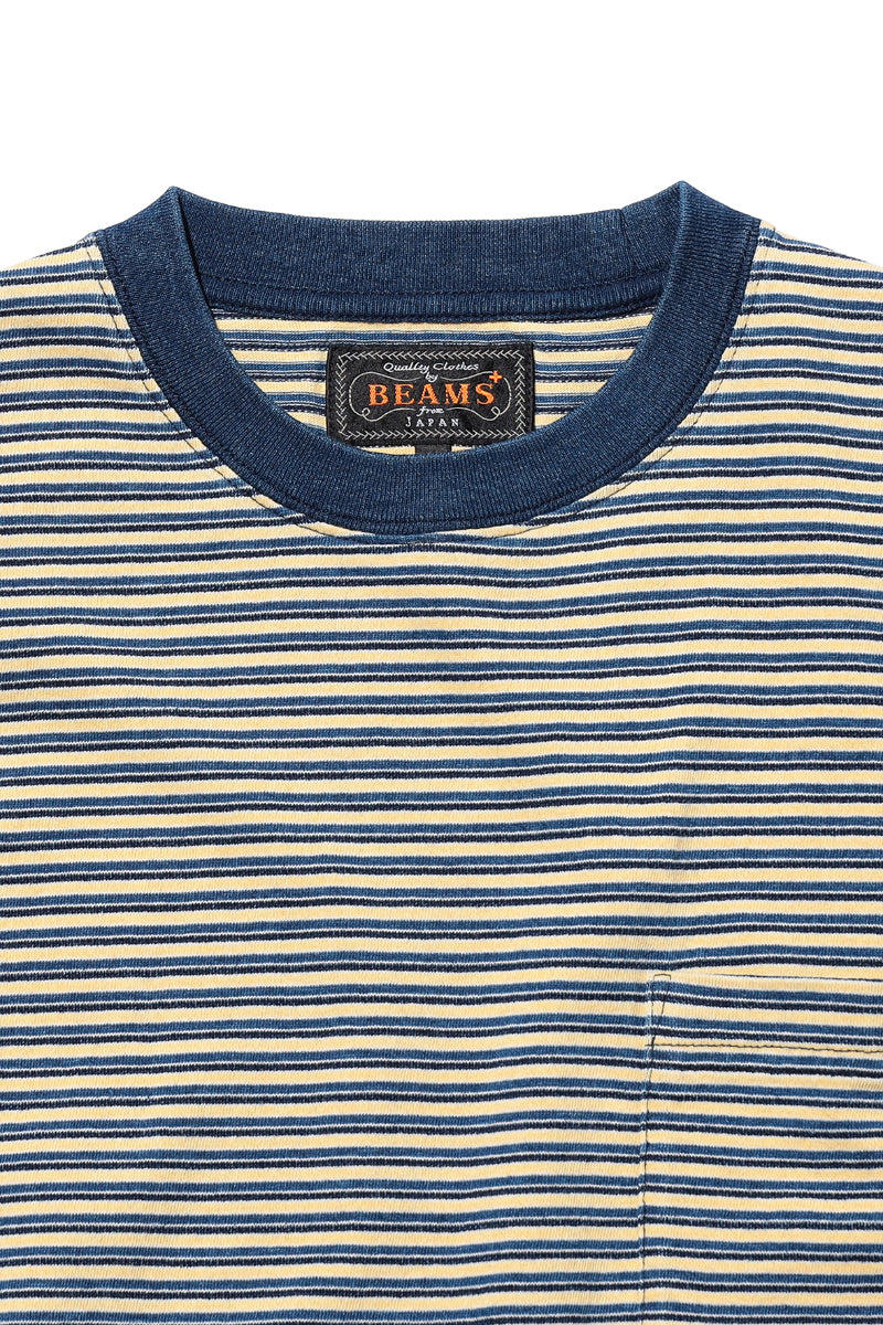 Pocket Tee Indigo Stripe - Yellow