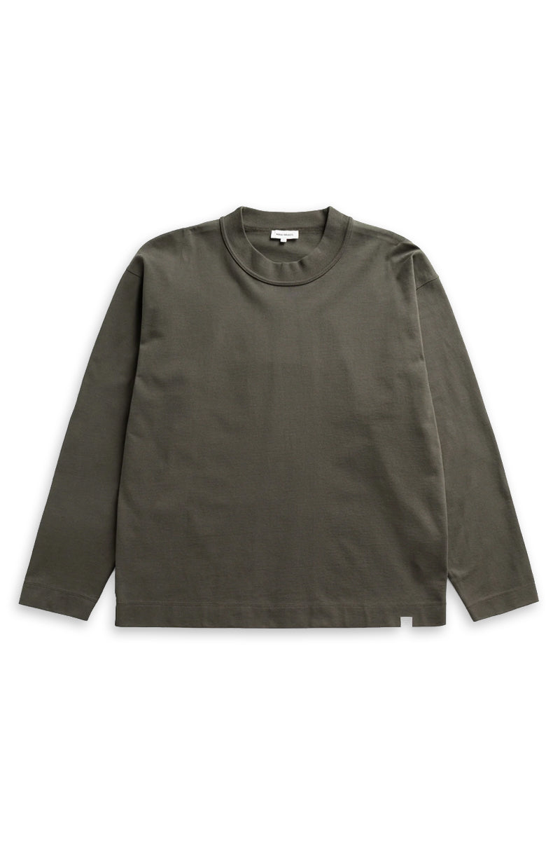 Isefjord Compact Cotton LS Tee Shirt - Beluga