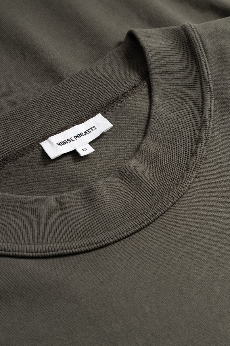 Isefjord Compact Cotton LS Tee Shirt - Beluga