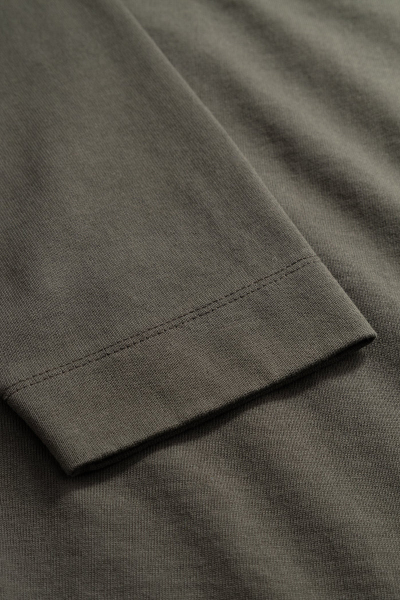 Isefjord Compact Cotton LS Tee Shirt - Beluga