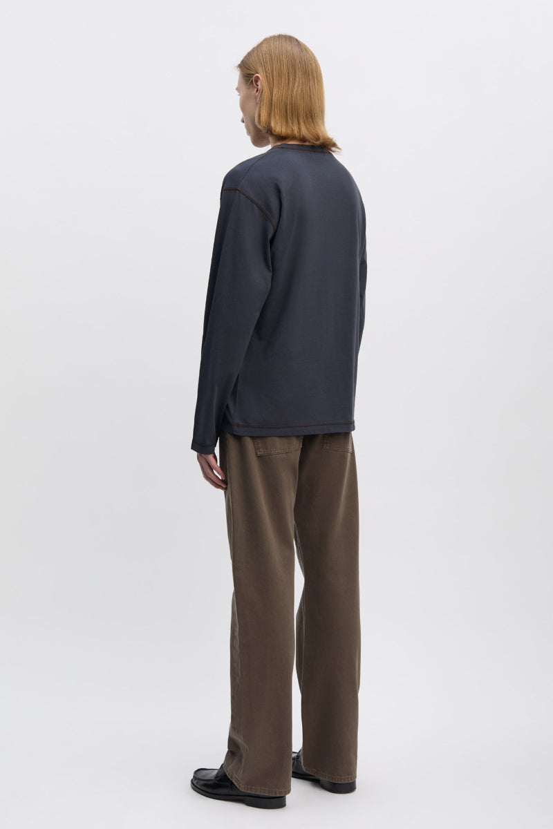 Another Longsleeve Tee Shirt 3.0 - Navy/Brown
