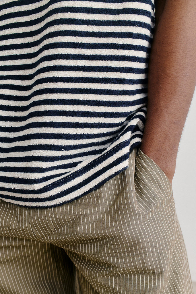 Lino Polo Shirt - Oreo Stripe