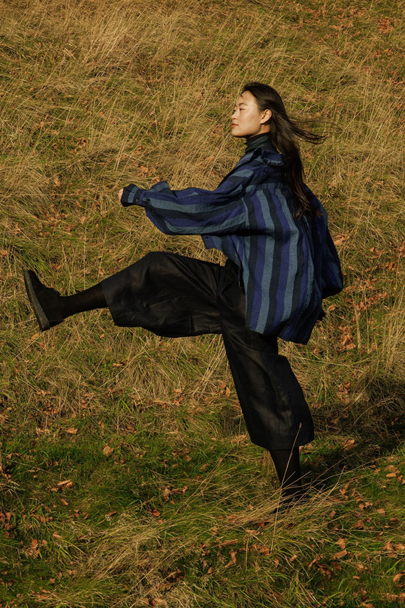 Oversize Maud - Dark Navy Multi Stripe