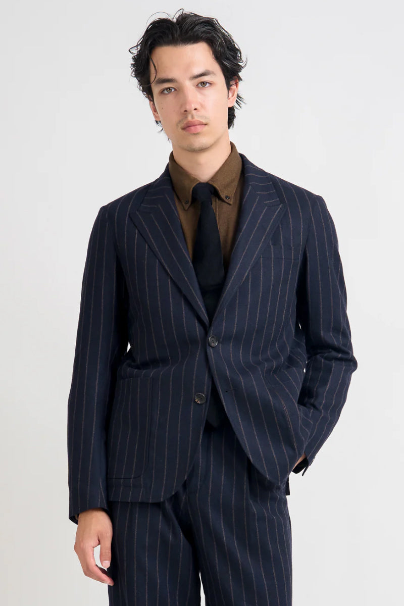 Mansfield Virgin Wool & Cashmere Jacket - Jarman Navy
