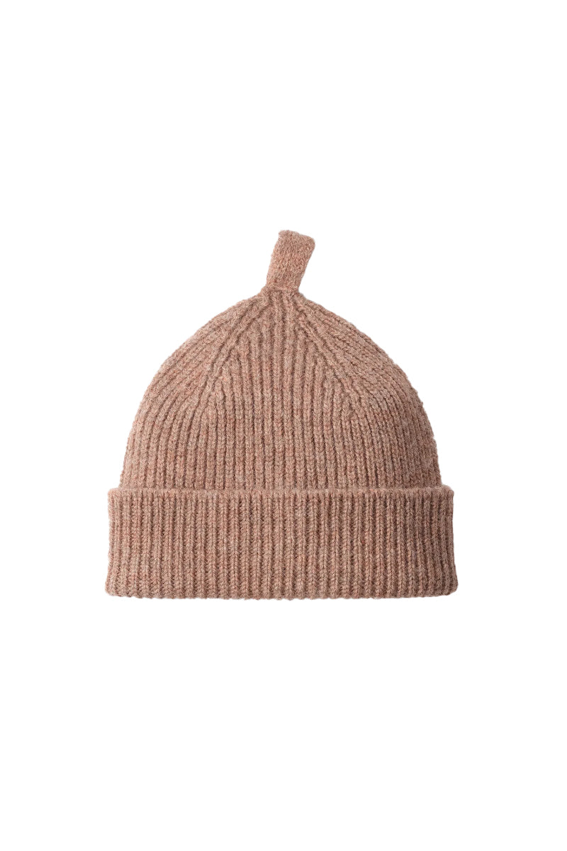 MHL Simple Ribbed Beanie British Wool - Mineral