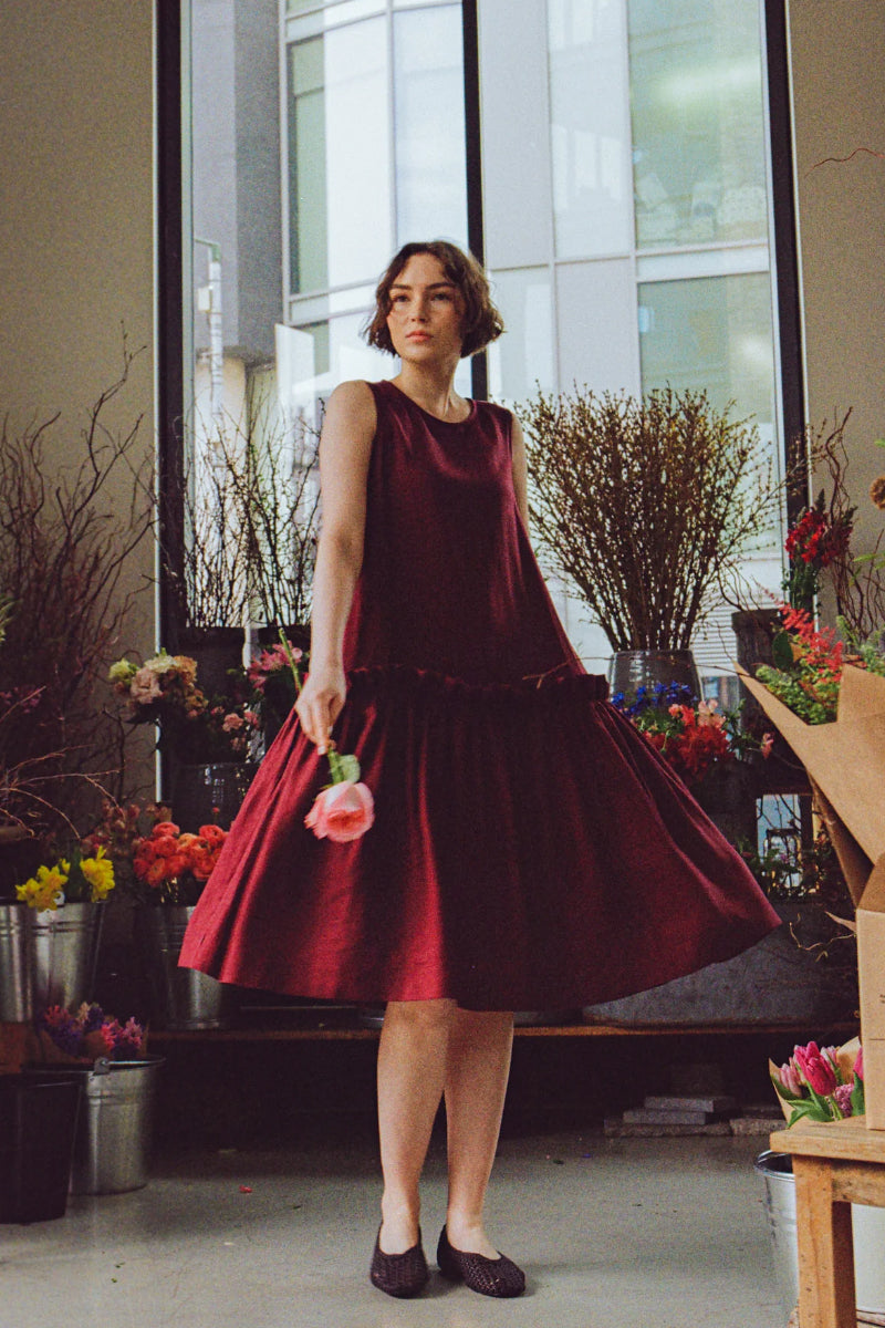 Moon Dress - Dark Cherry