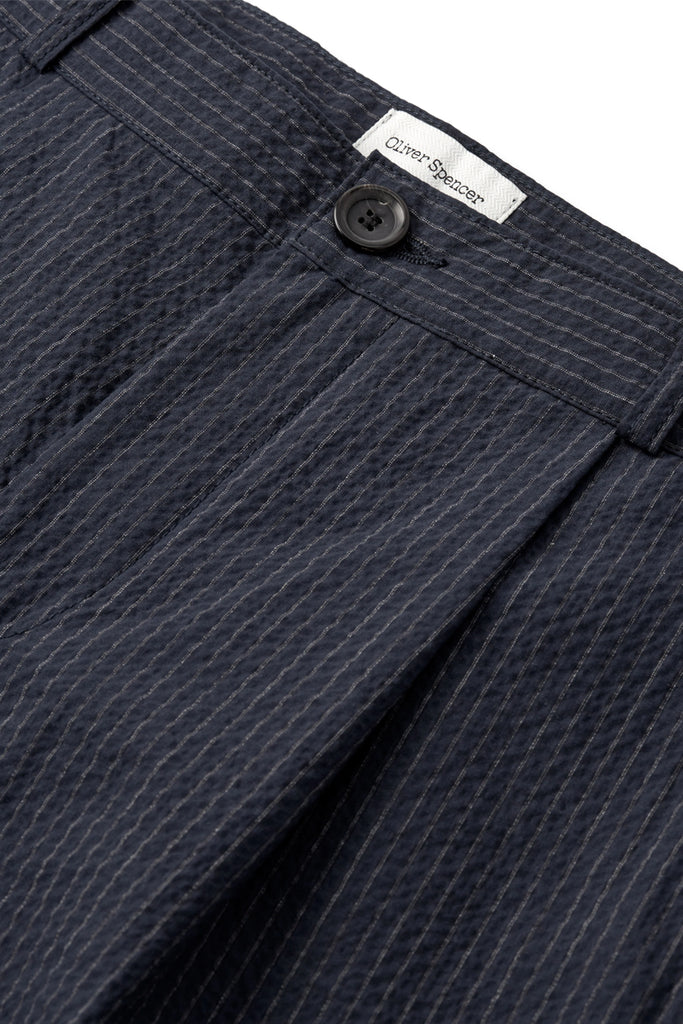 Morton Pleated Trousers - Navy