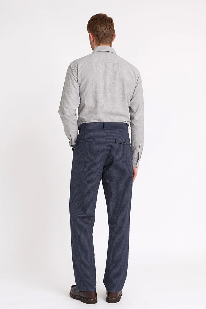 Morton Pleated Trousers - Navy