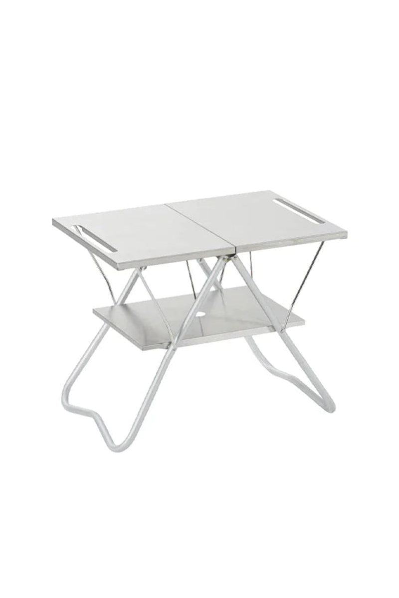 Folding Camp Table - Stainless Steel