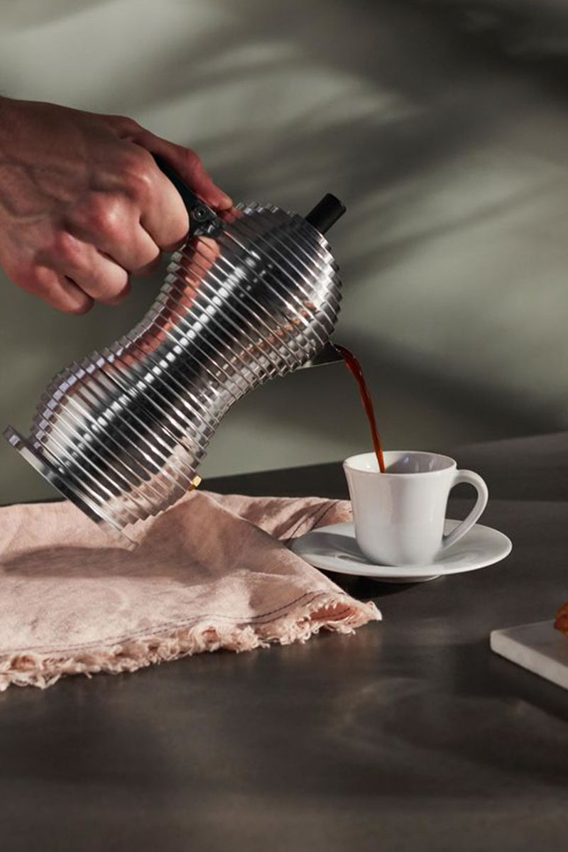 Pulcina Espresso Coffee Maker (6 Cup) - Stainless Steel