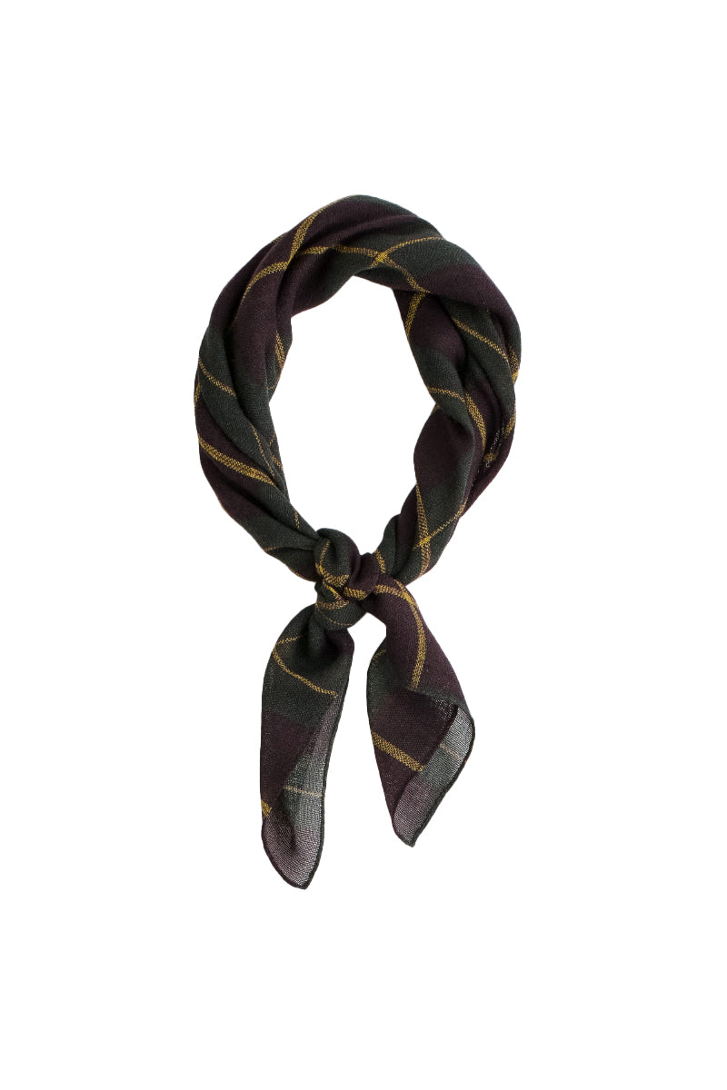 Salazar Wool Scarf - Amber Check