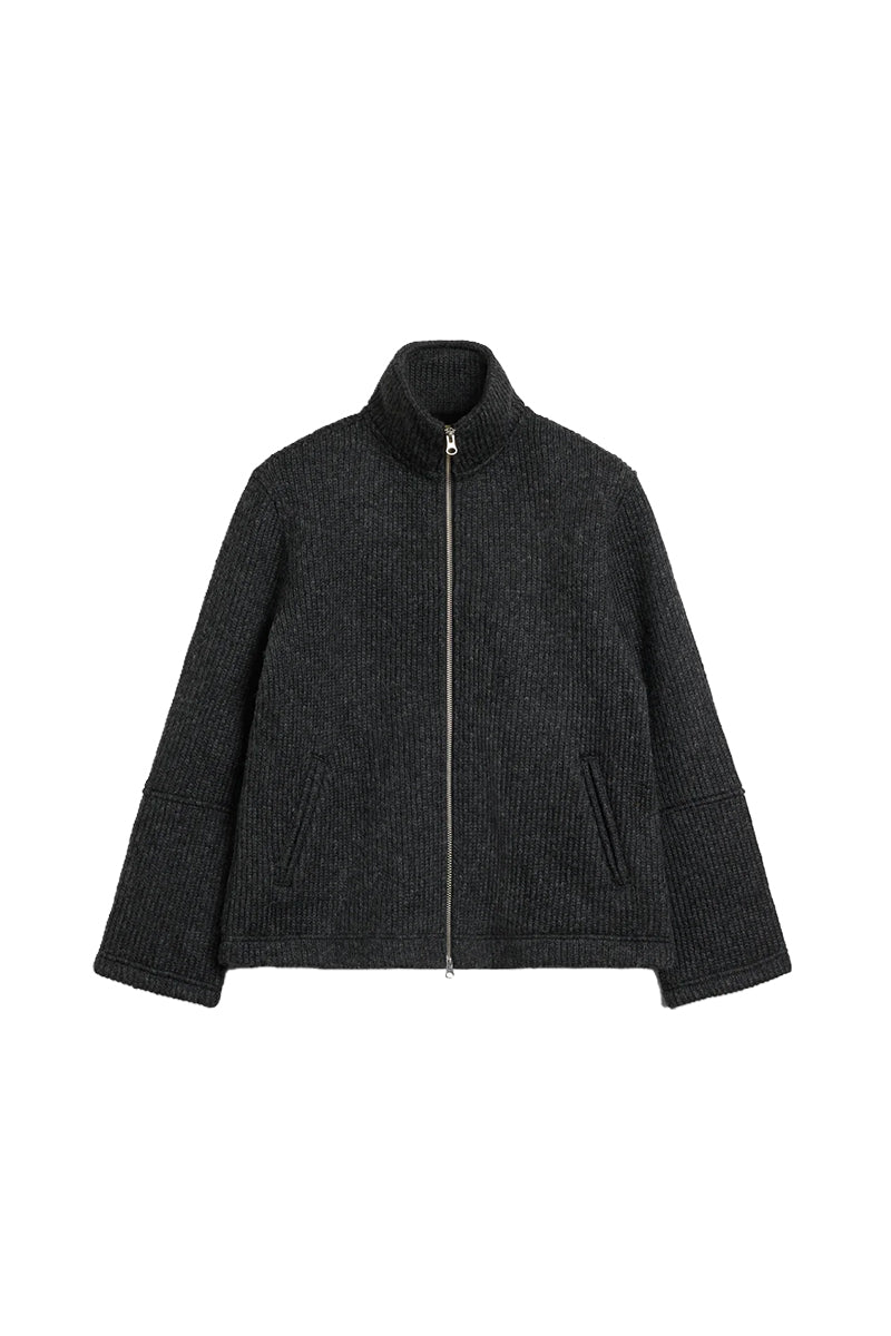Seven Wool Knitted Cardigan - Black Melange